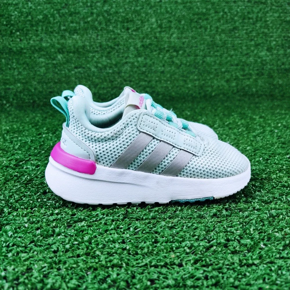 Adidas Sneakers Kids 5K Mint Green Tensaur Run 2.0 Athletic Mesh GV7403